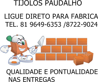 OFERTA DE TIJOLOS PARA CIDADE GARAPU CABO PE 81 3636-4358